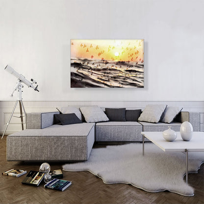 Beach With Birds Painting Home decor