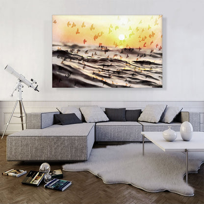 Beach With Birds Painting Home decor