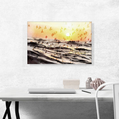 Beach With Birds Painting Home decor