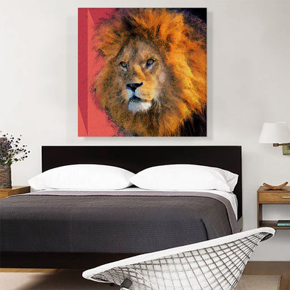 Lion Painting Home Decor Square
