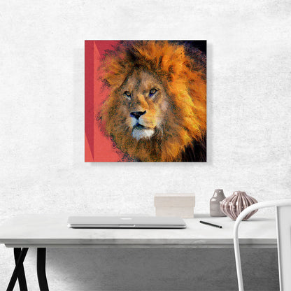 Lion Painting Home Decor Square