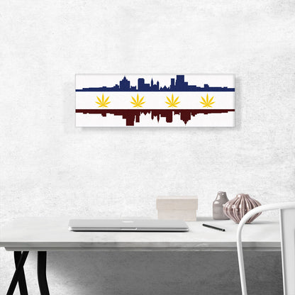 El Paso City Texas Flag Weed Leaf Pot Marijuana Cannabis
