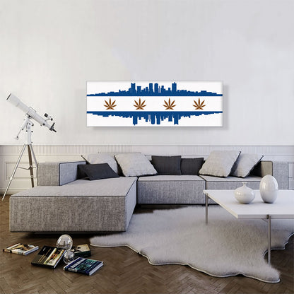 Fort Worth City Texas Flag Weed Leaf Pot Marijuana Cannabis