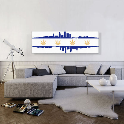 Louisville City Kentucky Flag Weed Leaf Pot Marijuana Cannabis