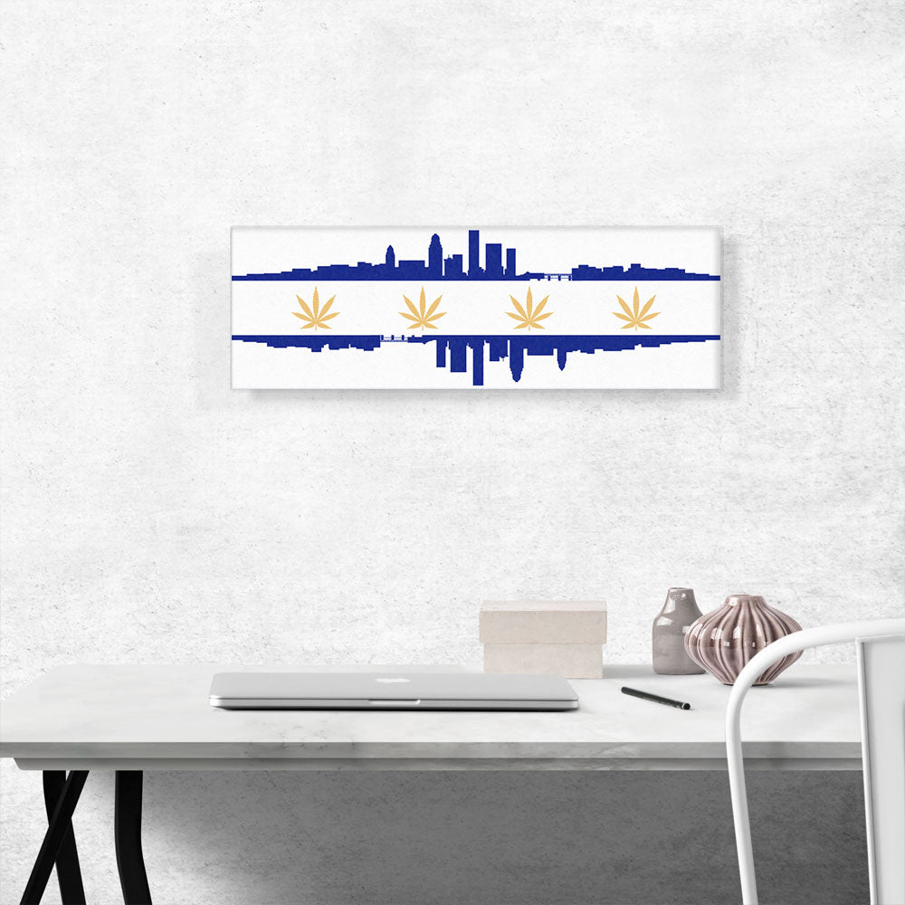 Louisville City Kentucky Flag Weed Leaf Pot Marijuana Cannabis