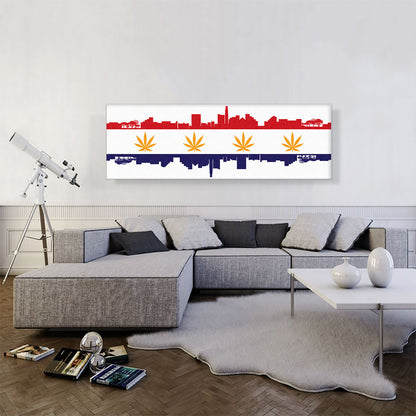 Austin Texas City Flag Weed Leaf Pot Marijuana Cannabis