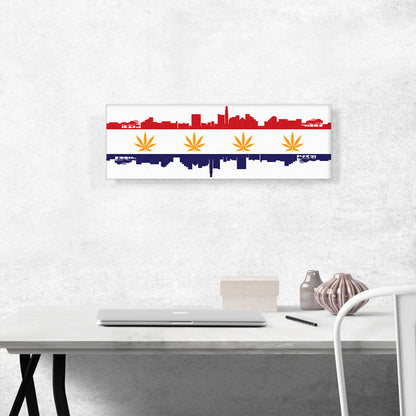 Austin Texas City Flag Weed Leaf Pot Marijuana Cannabis