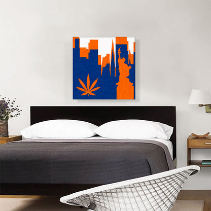 New York City Flag Nyc Marijuana Cannabis Weed