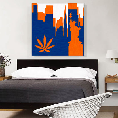 New York City Flag Nyc Marijuana Cannabis Weed
