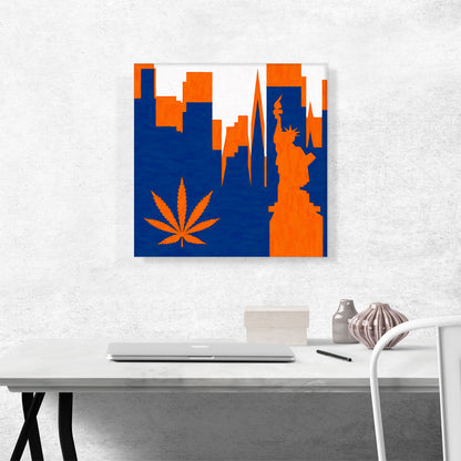 New York City Flag Nyc Marijuana Cannabis Weed