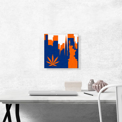 New York City Flag Nyc Marijuana Cannabis Weed