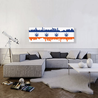 New York City Flag Weed Leaf Pot Marijuana Cannabis