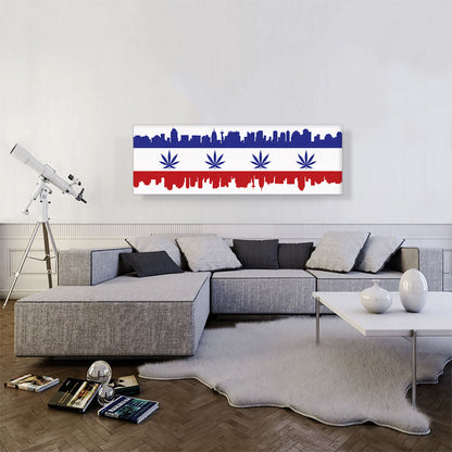 San Antonio City Texas Flag Weed Leaf Pot Marijuana Cannabis