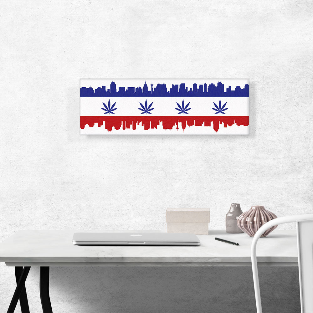 San Antonio City Texas Flag Weed Leaf Pot Marijuana Cannabis