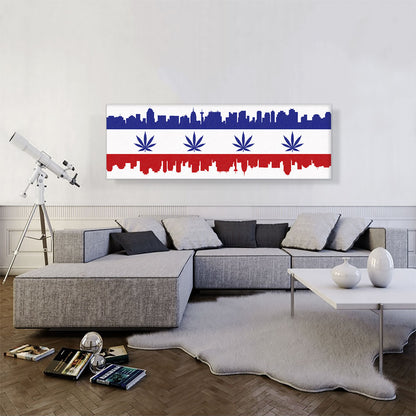 San Antonio City Texas Flag Weed Leaf Pot Marijuana Cannabis