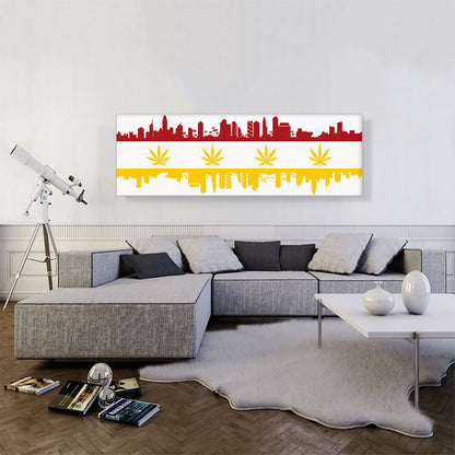 San Diego City California Flag Weed Leaf Pot Marijuana Cannabis