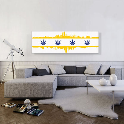 San Francisco City California Flag Weed Leaf Pot Marijuana Cannabis