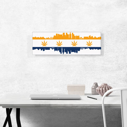 San Jose City California Flag Weed Leaf Pot Marijuana Cannabis