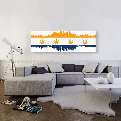 San Jose City California Flag Weed Leaf Pot Marijuana Cannabis