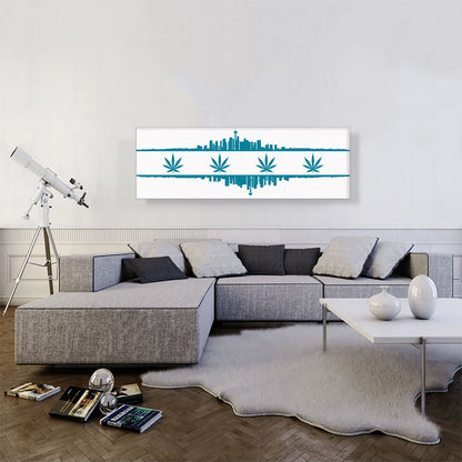 Seattle City Washington Flag Weed Leaf Pot Marijuana Cannabis