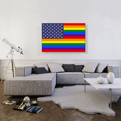 The United States of Weed Rainbow Gay Flag Marijuana