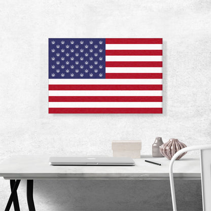 Usa United States of Weed Flag Marijuana Cannabis