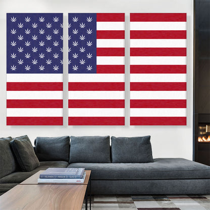 Usa United States of Weed Flag Marijuana Cannabis