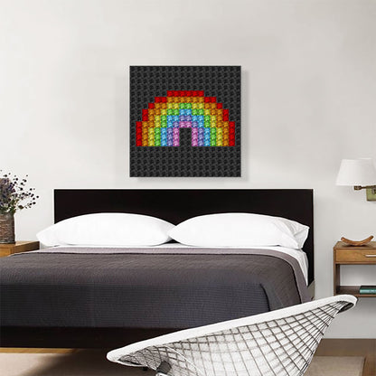 Colorful Rainbow Emoticon Gay Black Jewel Pixel