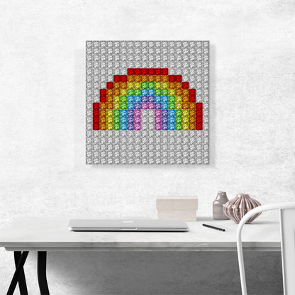Colorful Rainbow Emoticon Gay Jewel Pixel