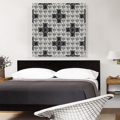Diamond Black White Cross Jewel Pixel