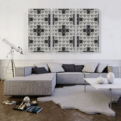 Diamond Black White Cross Pixel Jewel