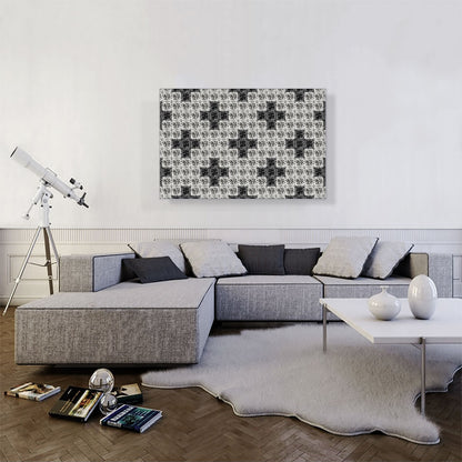 Diamond Black White Cross Pixel Jewel