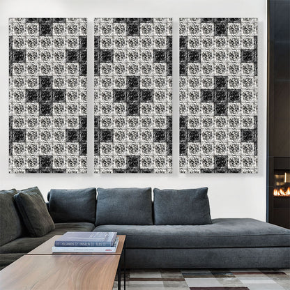 Diamond Black White Cross Pixel Jewel