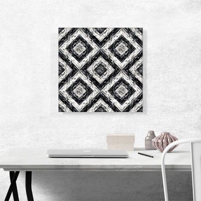 Diamond Black White Pixel Jewel