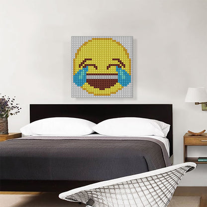 Emoticon Laughing Crying Smiley Face Jewel Pixel