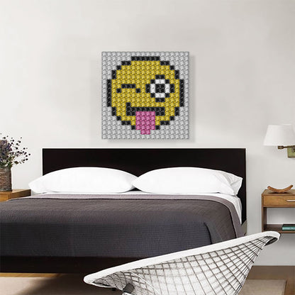 Emoticon Tongue Smiley Face Jewel Pixel