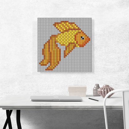 Goldfish Aquarium Fish Emoticon Jewel Pixel