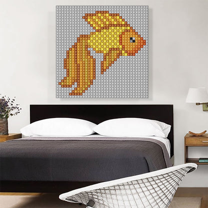 Goldfish Aquarium Fish Emoticon Jewel Pixel