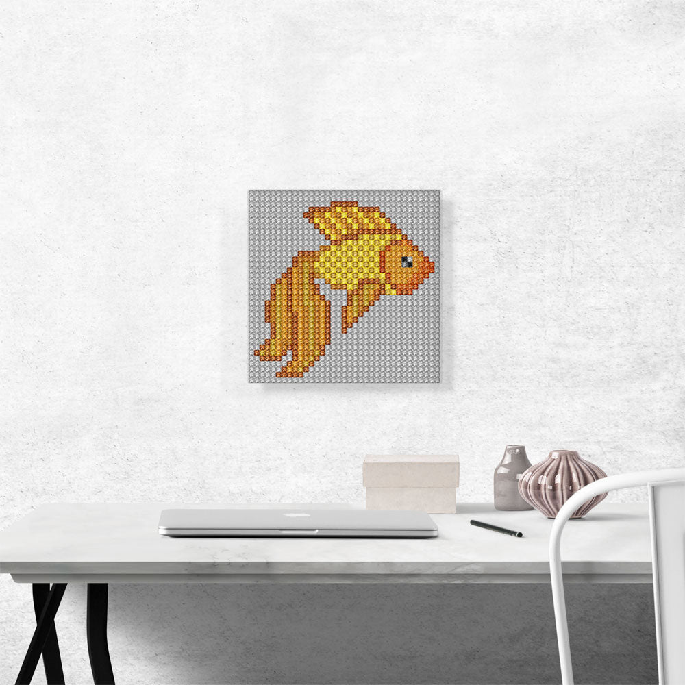 Goldfish Aquarium Fish Emoticon Jewel Pixel