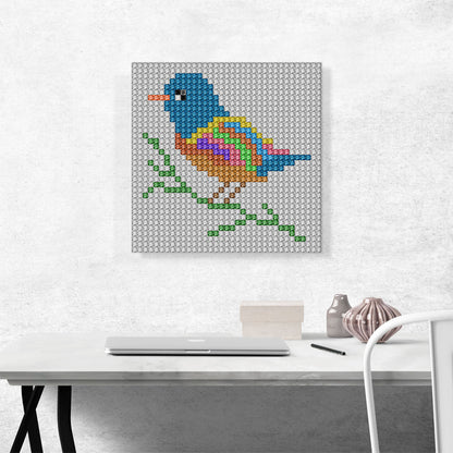 Bird Color Grid Jewel Pixel