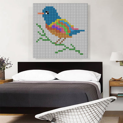Bird Color Grid Jewel Pixel