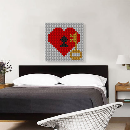 Heart Gold Key Lock Love Lovers Jewel Pixel