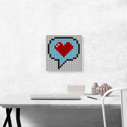 Heart Word Bubble Emoticon Jewel Pixel