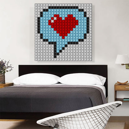 Heart Word Bubble Emoticon Jewel Pixel
