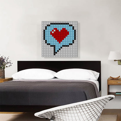 Heart Word Bubble Emoticon Jewel Pixel