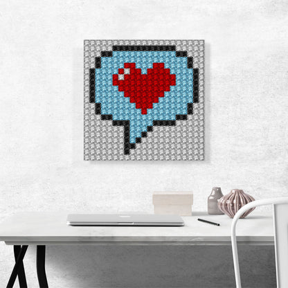 Heart Word Bubble Emoticon Jewel Pixel