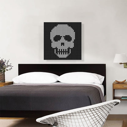 Human Skull Emoticon Bones Death Jewel Pixel