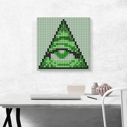 Illuminati Money Dollar Eye of Providence Jewel Pixel