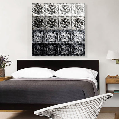 Modern Black White Jewel Pixel