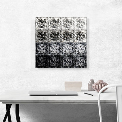 Modern Black White Jewel Pixel